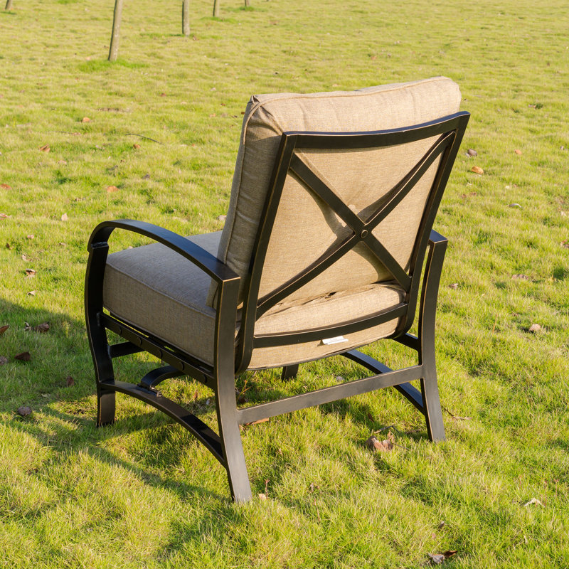 Red Barrel Studio® Kain Club Motion Patio Chair with Cushion